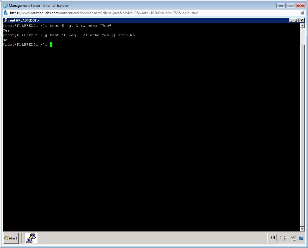 Practice Labs screenshot.